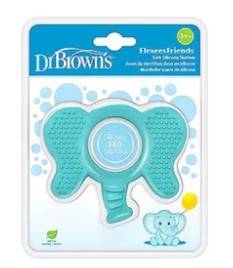 Dr. Brown Flexees Friends Elephant Teether Blue, .